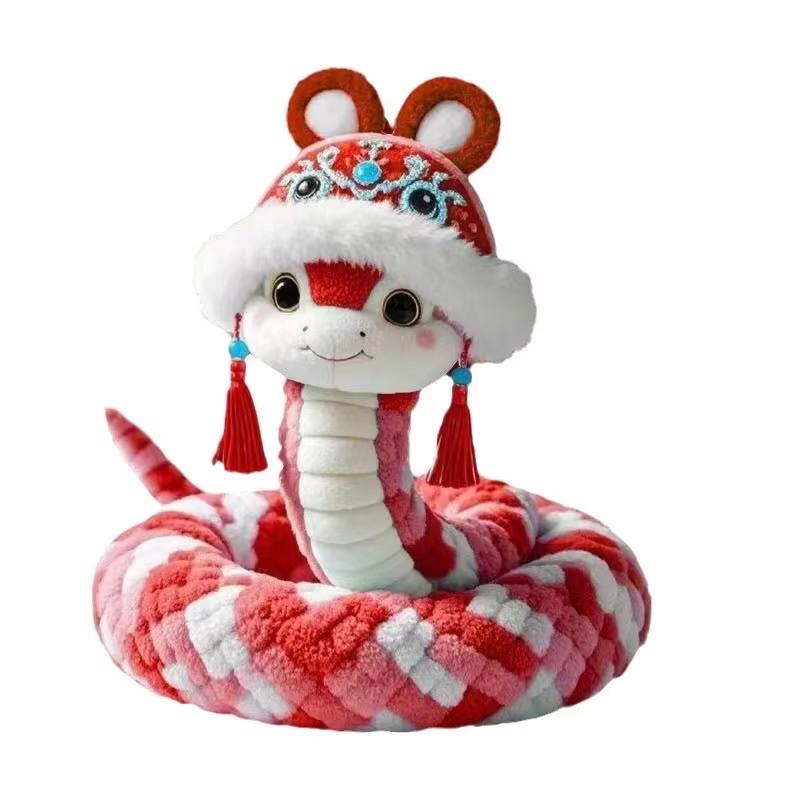 2025 Snake Year Doll Elegant Snake Year Mascot Lion Dance Good Luck Cute Chinese Style Plush Toy Ornament Gift For Best Friends