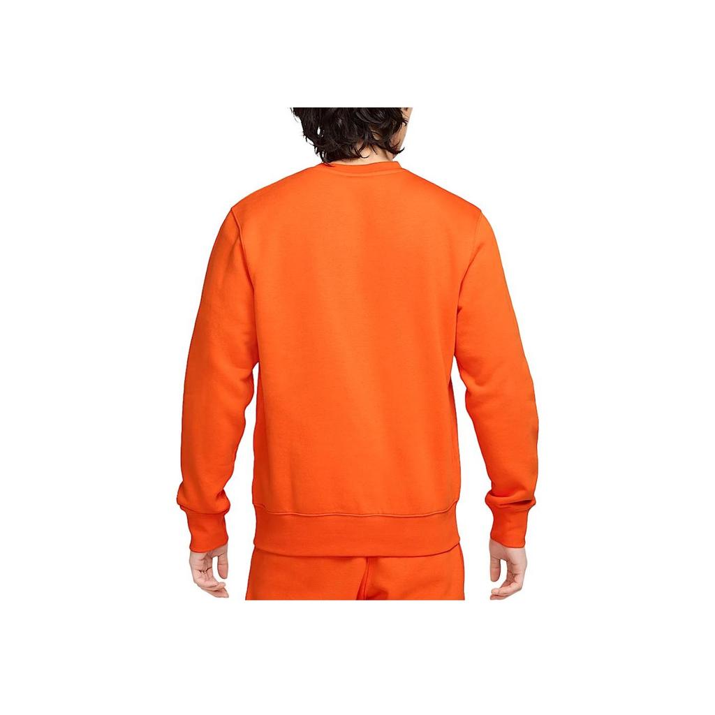 Nike Logo Letter Print Round Neck Long Sleeve Sweatshirt Men Sweatshirt Orange HJ2174-819
