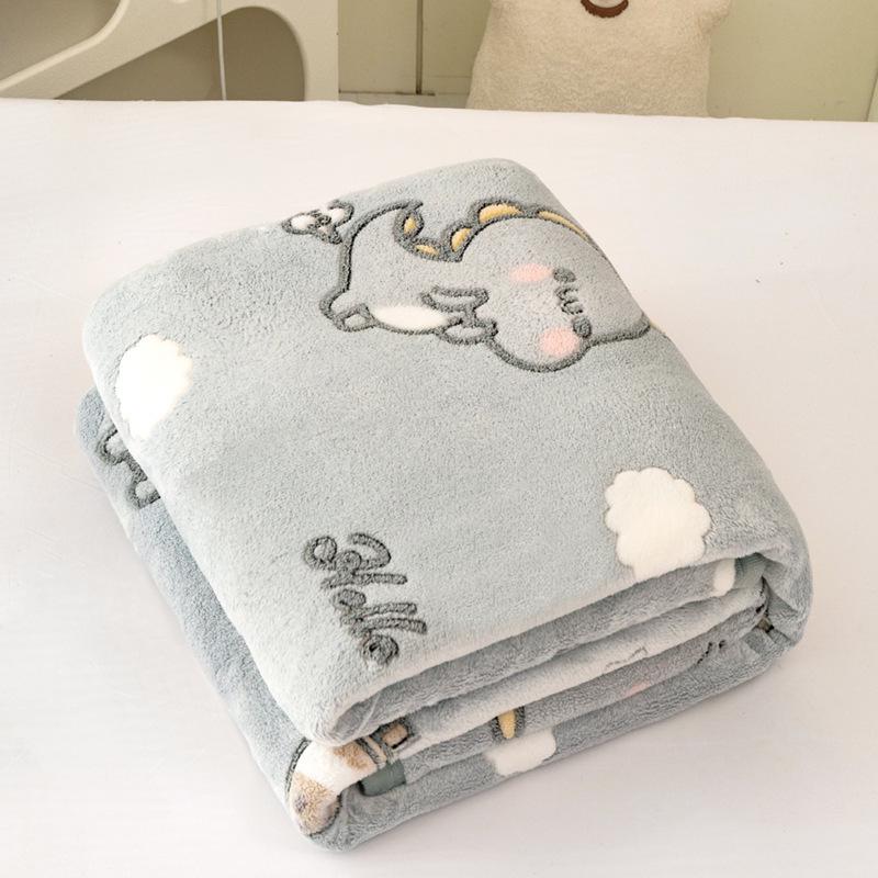 Hópelyhes Korallgyapjú Flanel Takaró - Megvastagított, Meleg Irodai Szundikáló Takaró
