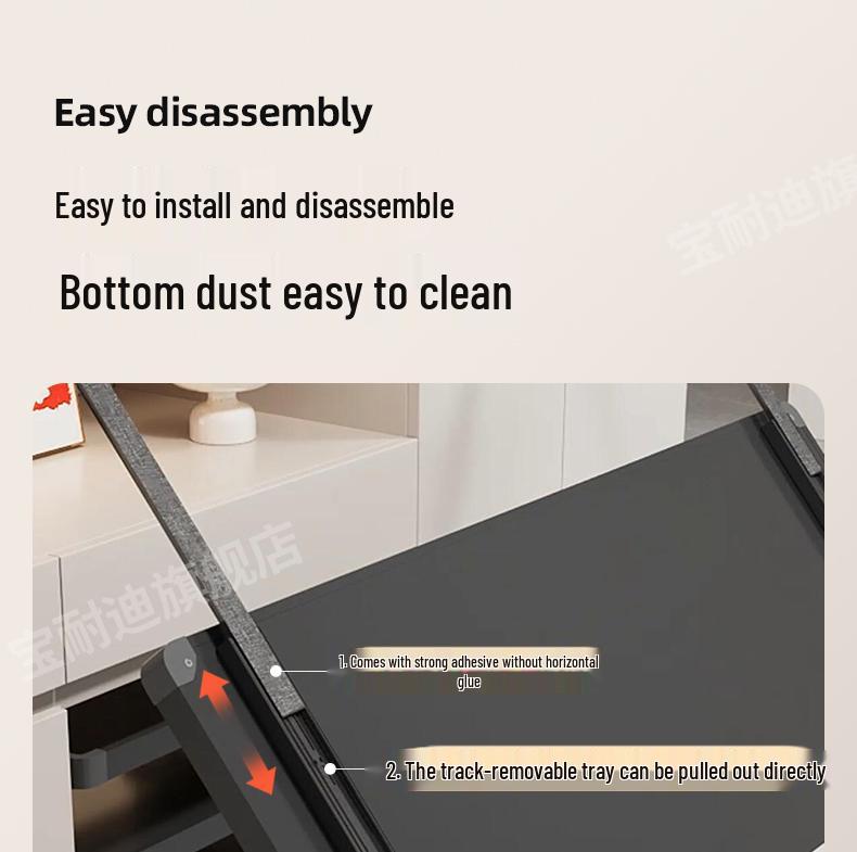 Shoe Cabinet with Kick Drawer and Slide Rail for Hallway