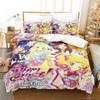 3D Print Anime Aikatsu Bedding Set Printed Bed Set With Pillowcase Bed Duvet Cover Soft Single Double Queen Super King Size