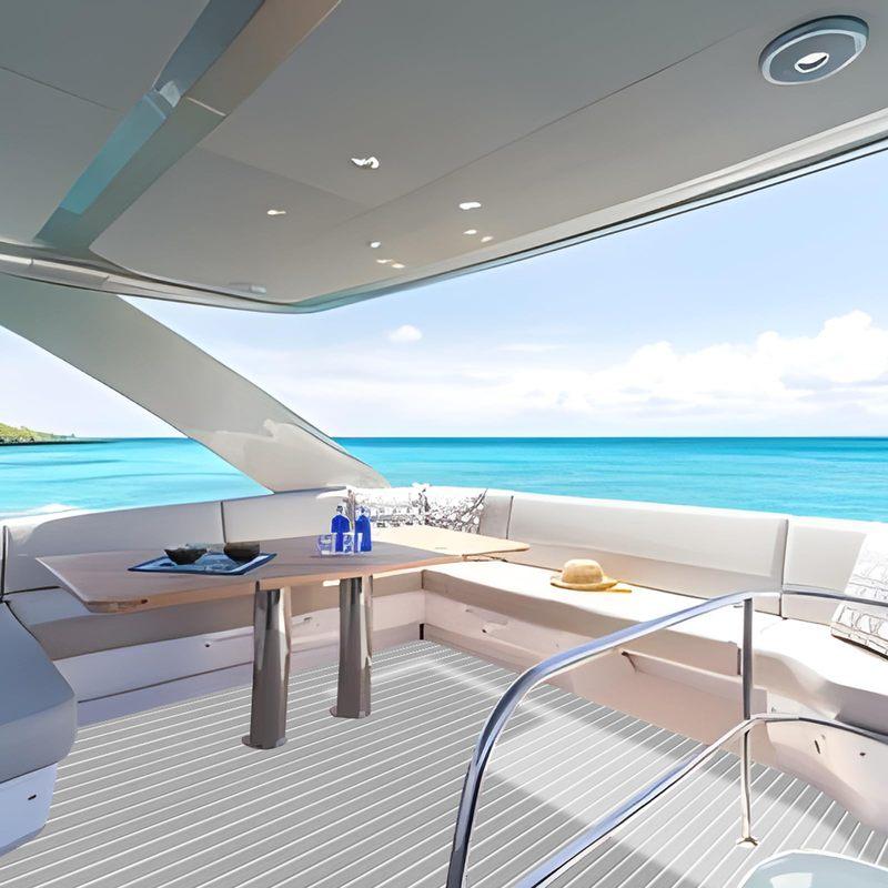 Boat Flooring Eva Foam Mat Deck Sheet Marine Yacht Teak Decking Sheet Adhesive Carpet Decking Pad Anti-Skid 2400x450x6MM