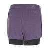 Adidas 2 In 1 Solid Color Comfortable Casual Elastic Sports Shorts Women Shorts Purple CD3079