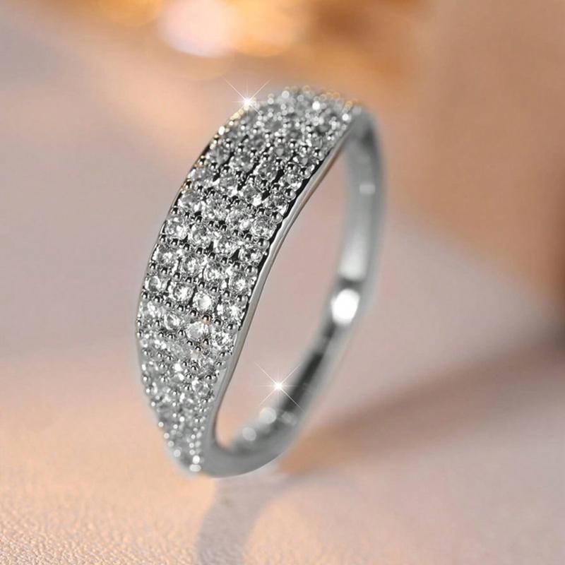 

Сверкающие белые циркониевые обручальные кольца для женщин, модные золотые кольца, свадебные украшения 10 серебряный