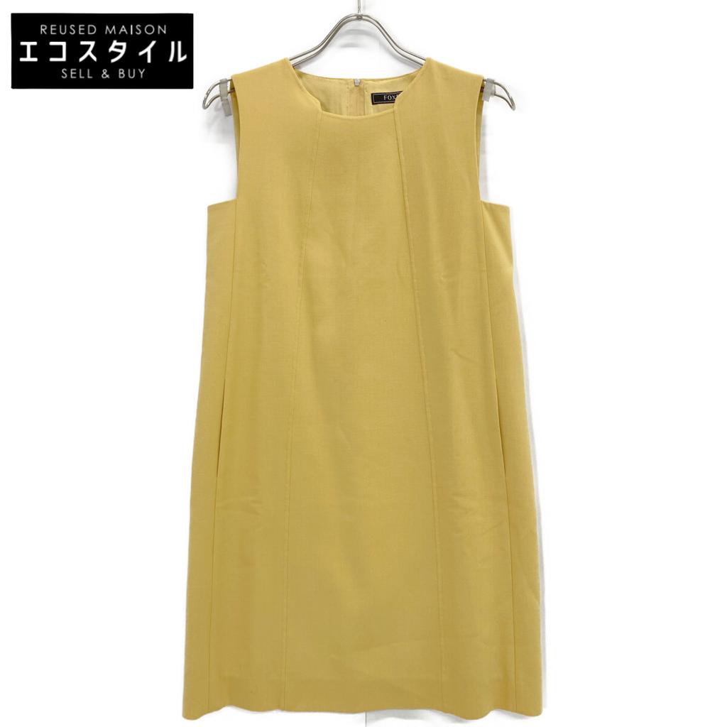 FOXEY 37794 Yellow Sleeveless One Piece dress 40 yellowUsed