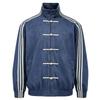 Vintage Chinesischer Knoten Wildlederjacke Unisex Locker Geschnitten Oberbekleidung