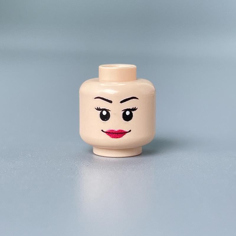Building Block Minifigure Heads Set – Facial Expressions in Yellow