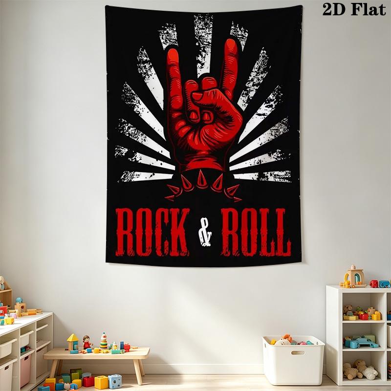 Retro rock & roll Pattern Home Decor Tapestry, Wall Hanging, Decorative RV Wall Cloth.ZGT0914206