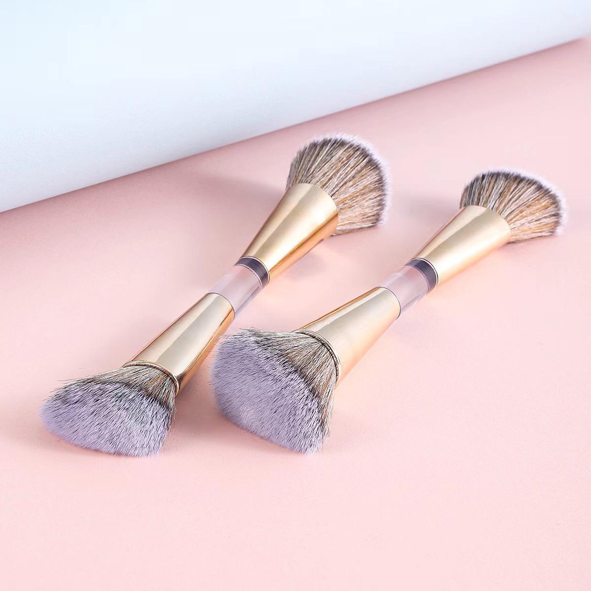 

Exclusive 4-in-1 Double-Ended Brush: Matte Blush, Foundation, Highlighter, and Lip Brush
