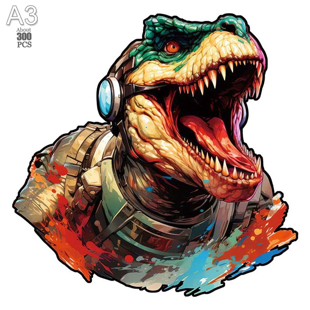 Dinosaur Wooden Jigsaw Puzzles Art Unique Butterfly Animal Shaped Puzzle Diy Leisure Game For Adults Kids Family Home Decor