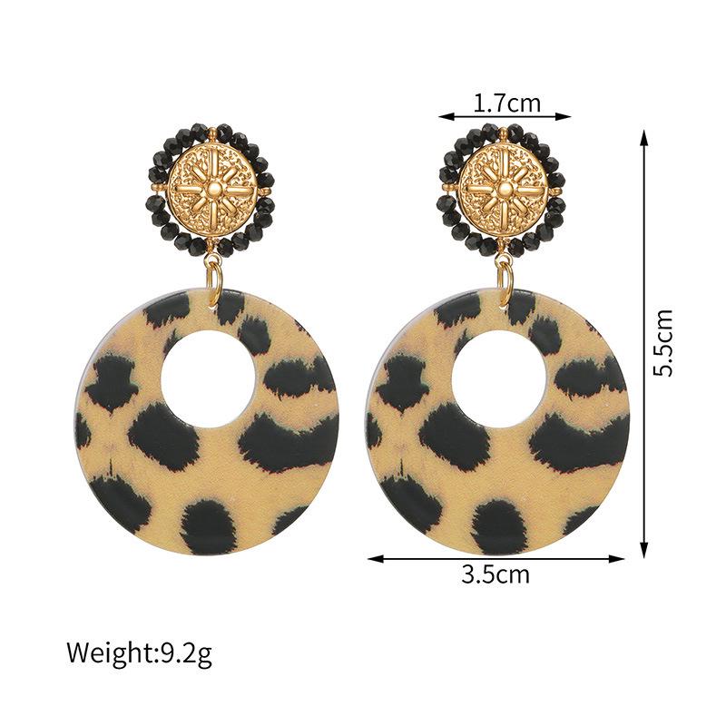 

Vintage Leopard Print Acrylic Drop Earrings: Trendy, Exaggerated Style