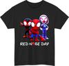 Red Nose Day Cartoon Superheld Kindergeschenk 100% Baumwolle T-Shirt Herren T-Shirts Oberteil, Cartoon-Liebhaber Geschenk-T-Shirt