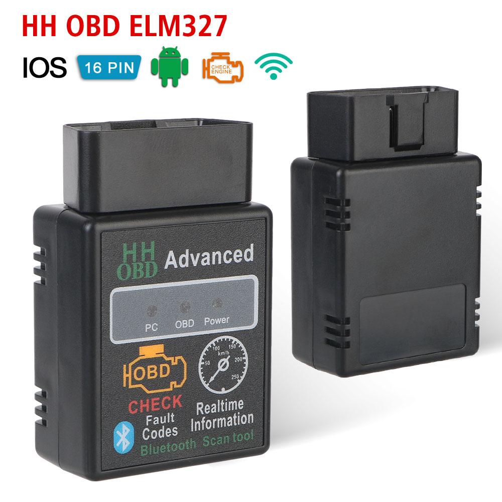 For IOS/Android Code Reader OBD2 Interface Adapter ELM327 Car Diagnostic Scanner Car Diagnostic Tool Bluetooth V1.5 Detector