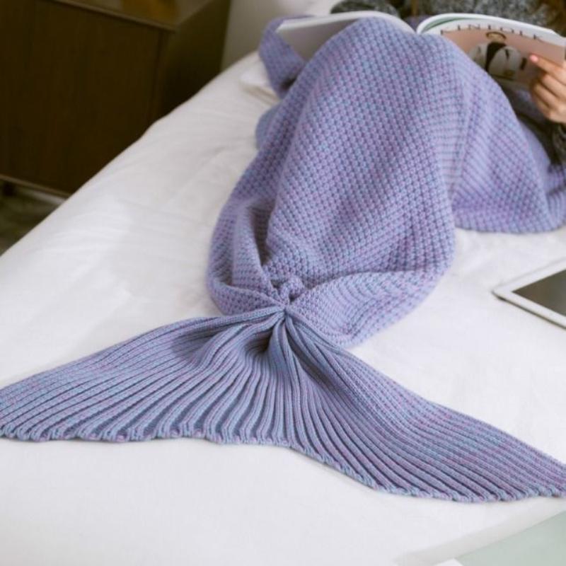 Pătură de dormit sirenă purtabilă flanel pătură coadă de sirenă toate anotimpurile copii adulți pătură confortabilă pentru îmbrățișat