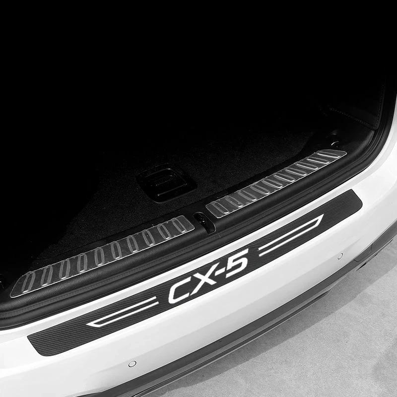 For Mazda CX5 CX-5 Badge 2016 2017 2018 2019 2020 2021 Car Door Sill Protective Plate Rear Trunk Bumper Guard Threshold Sticker