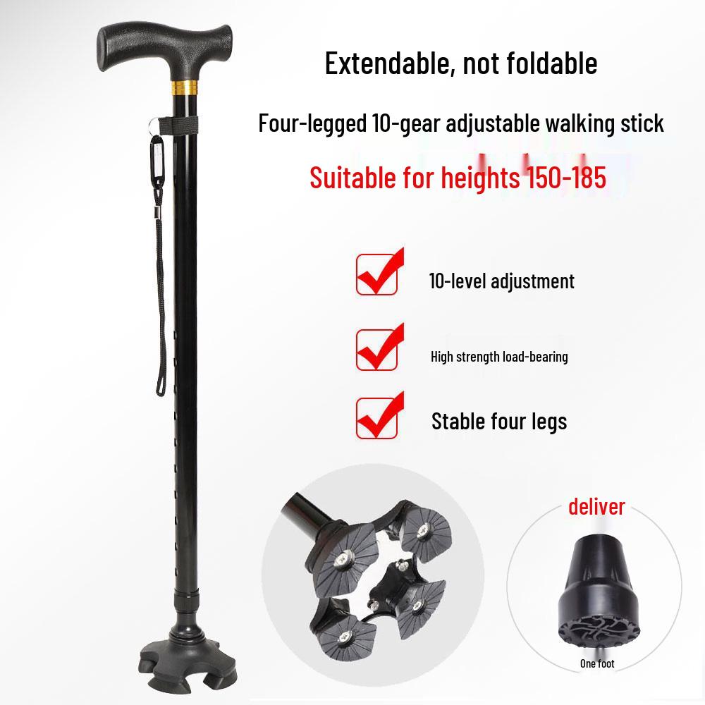 Five-Section Folding Ultra-Short Trekking Poles with T-Handle and Adjustable Telescopic Design for Hiking and Mountaineering