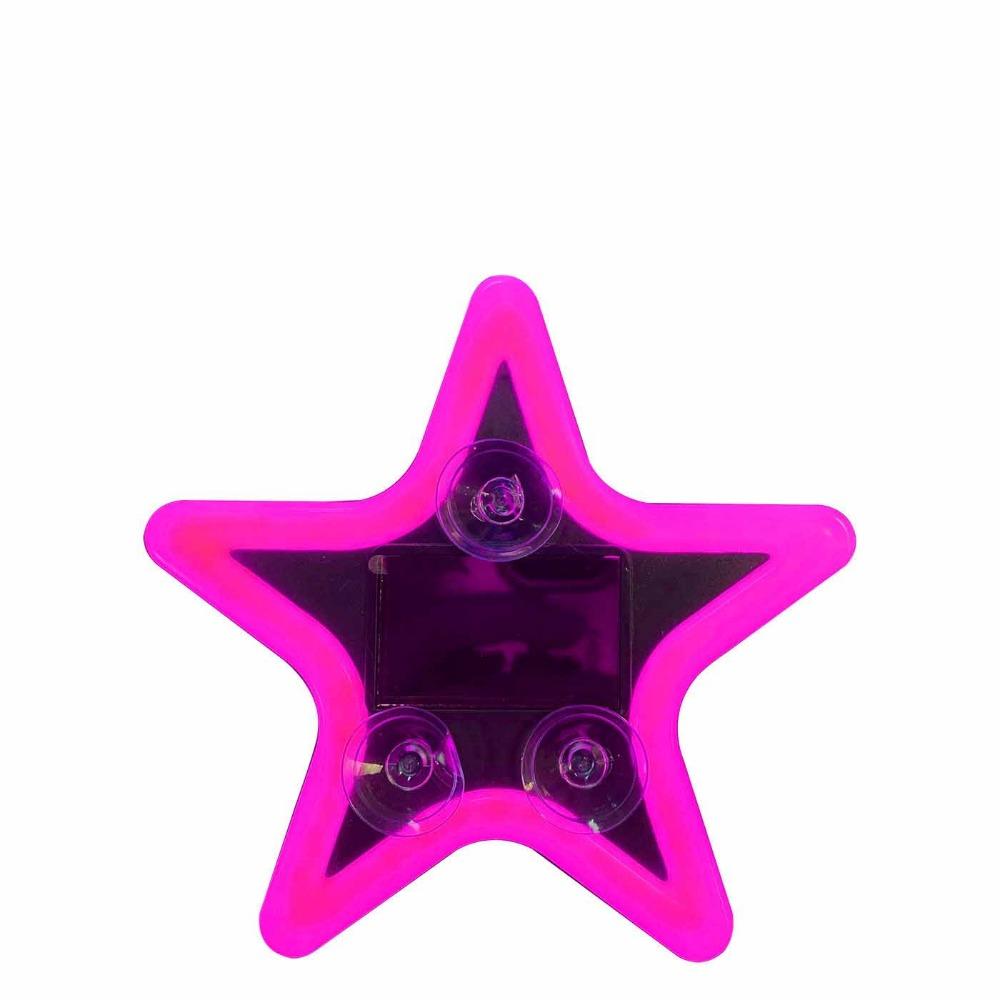 Multiple Modes Star Shaped Mood Lights Sparkling Car Neon Lights Car Interior розовый