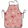 1pc Cherry Bow Star Floral Print Apron, Durable And Easy To Clean, Adjustable Waistband, Polyester Material, for Kitchen Cooking, Gardening, Orchard P