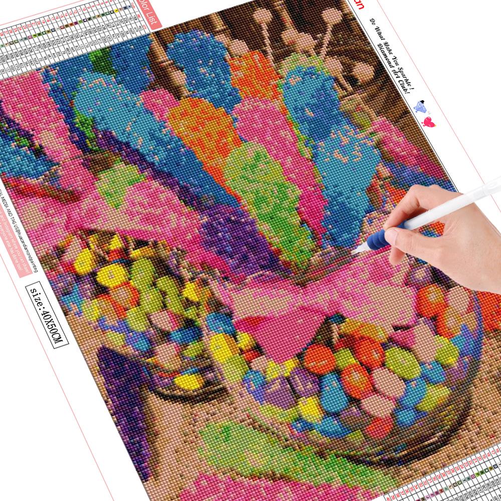

HUACAN 5D DIY алмазная живопись цветные конфеты полный круговой алмаз из страз вышивка крестиком Наклейка на стену домашний декор Full Square 20*30 cm