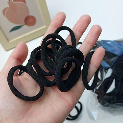 50/100 Stück Hochelastische Haargummis für Damen Mädchen Schwarz Basic Haargummi Haarreif Einfacher Pferdeschwanzhalter Kopfschmuck Haarschmuck