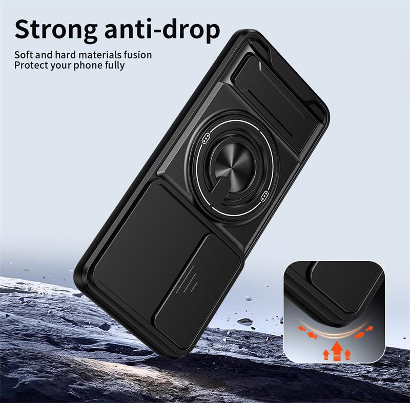 Armor Phone Case For Honor 90 Smart 90 Lite Cover Lens Protection Magnetcic Ring Stand Holder Back Shell Fundas
