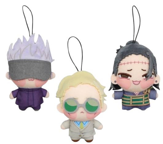 

Jujutsu Kaisen Chopinuiputi 2 Plush Mascot Official Set of 3: Gojo Satoru, Geto Suguru, and Nanami Kento