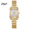 Modern Minimalist Watch Ladies Light Luxury Style Square Dial Steel Elegant Women Wristwatch Strap Embellishment for Office Party Date Night Quartz
