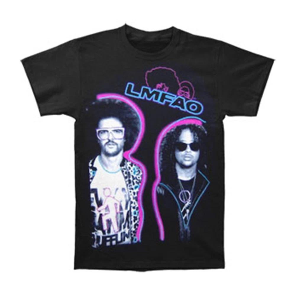 Men s LMFAO Glow Photos T-shirt Small Black L