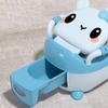 Portable Kids Toilet Seat Baby Bowl Toilet Potty Training Seat with Backrest and Anti-slip Cartoon Toddlers Potty Commode Chair