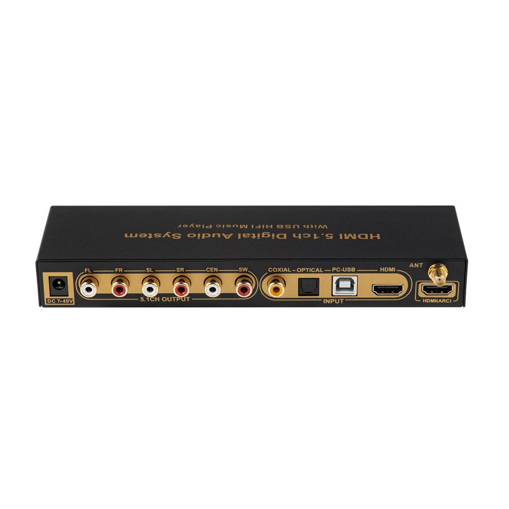 Decodor Audio DTS Dolby AC3 5.1 Canale DAC cu Conectivitate Bluetooth, HDMI, USB