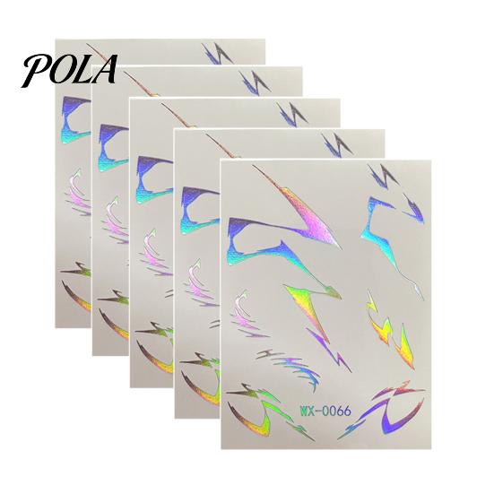 5 Sheets Holographic Lightning Tattoos, Waterproof Flash Temporary Stickers, Full Color Body Art for Festival Party Sale Goods
