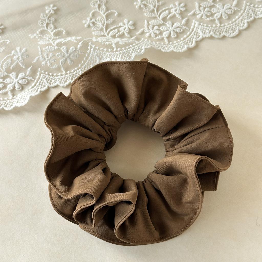 Minimalist Solid Color Scrunchies Large Hair Tie for Women Aesthetic Office Chic Hair Accessory