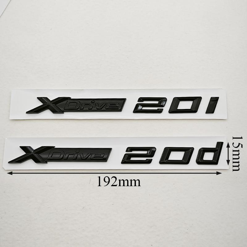 BMW X1 X2 X3 X4 G01 3D ABS Car Letters Logo XDrive 20d X Drive 20i Rear Trunk Badge Side Fender Emblem Exterior Accessories