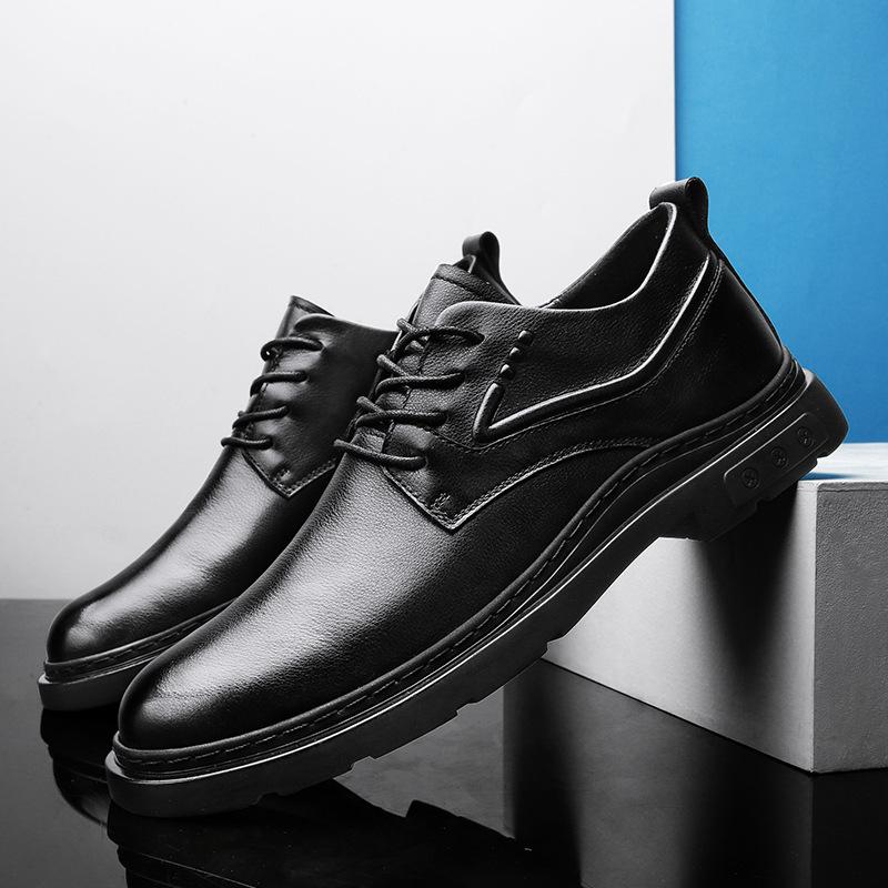 Genuine Leather Shoes Men Casual Shoes Fashion Brand Male Footwear Flat Cow Leather Black White Shoes