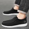 Men Canvas Shoes Black Driving Shoes Casual Grey Wide Head Cloth Shoes for Farther Plus Size Lightweight