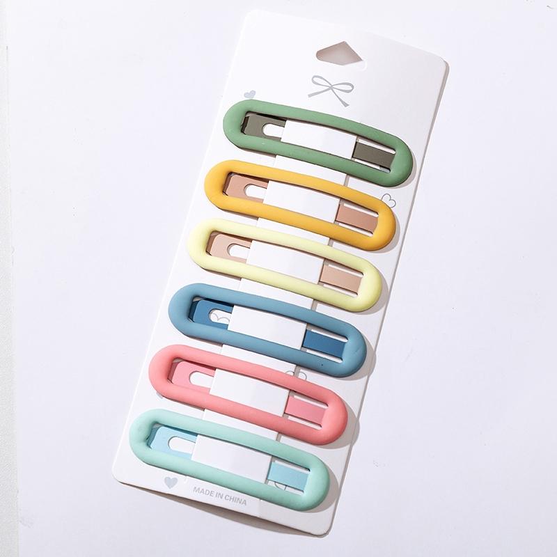 

6 шт. Модные практичные универсальные заколки для волос BB цвета Моранди, боковые заколки для волос для девочек, женщин, детей, дам, заколки для волос, аксессуары для волос