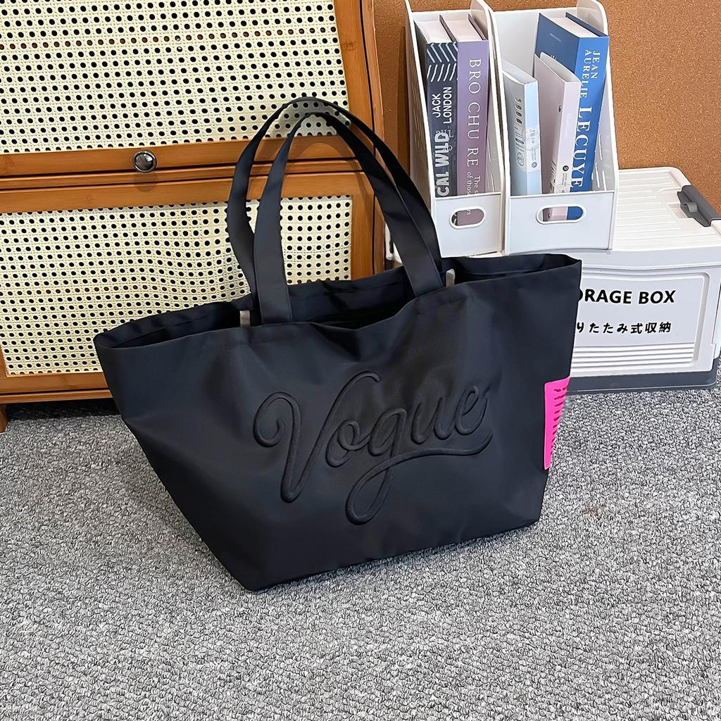 2052 autumn Korean version of the new letter printing bag women's large-capacity fashionable shoulder bag casual simple tote bag