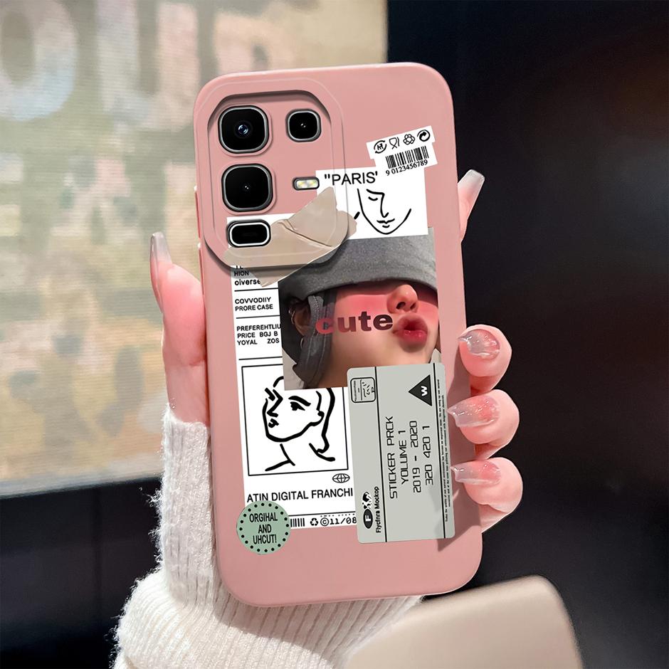 For Infinix Note 50 Pro Plus 50x 4G 5G Phone Case Cute Cartoon Cat Soft Silicone Anti Scratch Protective Bumper Back Cover Funda