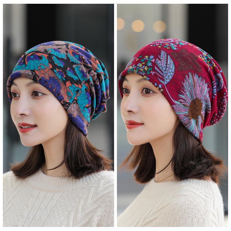 Vielseitige koreanische Damenhüte für Herbst/Winter: Kopftuch, Baotou, Pullover, Halstuch, Print, Flor und Ohrenschutz