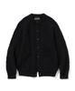 Uniform Bridge Cable Round Neck Knit Cardigan Black