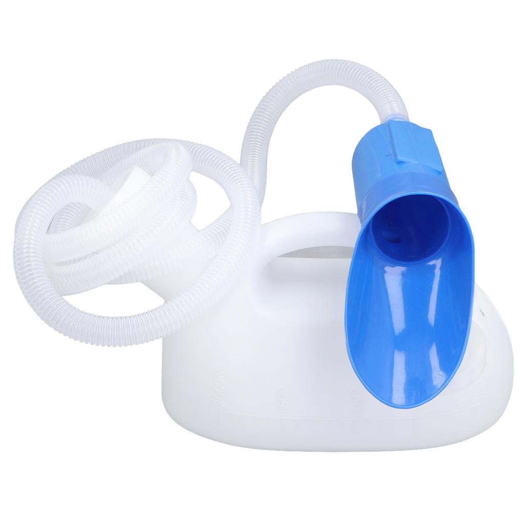 Boccetta per Urina da Uomo 2000ml Ergonomica Ampia Apertura Plastica Resistente Grande Boccetta per Pipì con Tubo per Casa Viaggio Ospedale