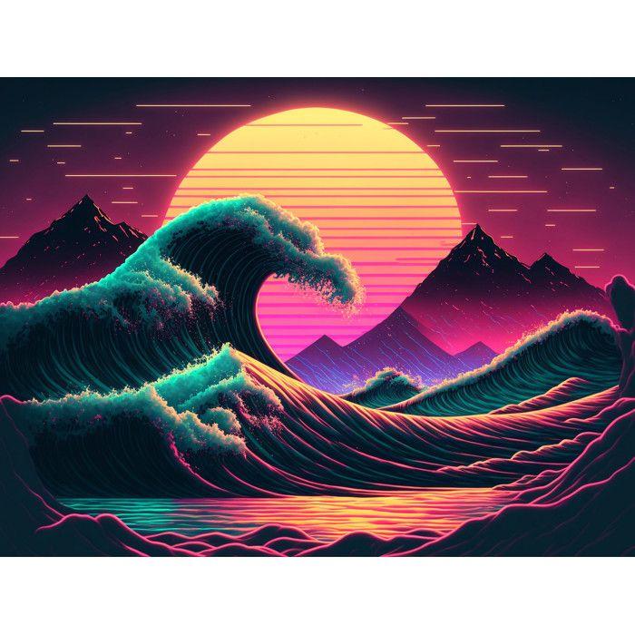 Peinture au numéro Vagues 30 x 40 cm