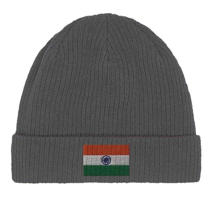Bonnet Drapeau Inde en Gris