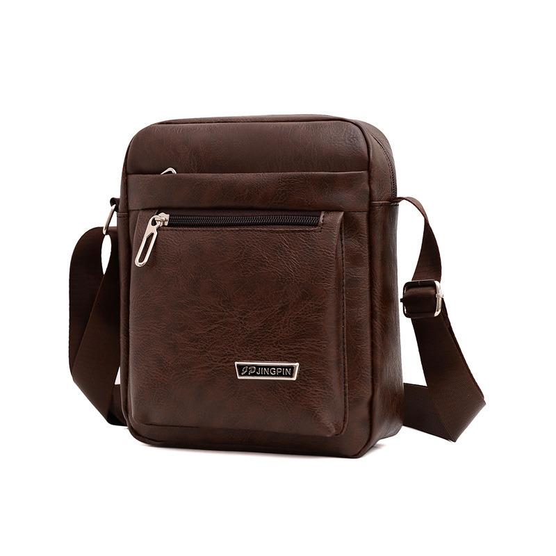 Men's PU Leather Crossbody Shoulder Bags High quality Tote Fashion Business Man Messenger Bag Leather Bags fanny pack