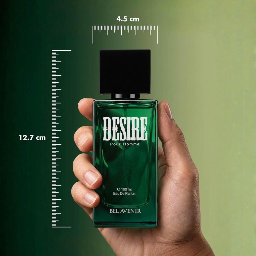 Bel Avenir Desire Long Lasting Perfume for Man | Everyday and Evening Fragrance | Gift for Husband, Boyfriend | Fresh & Aromatic Notes | Eau De Parfum