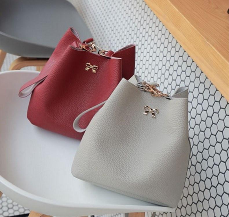 Premium Quality New Fashion Bucket Bag For Women In Elegant Pure Color Design