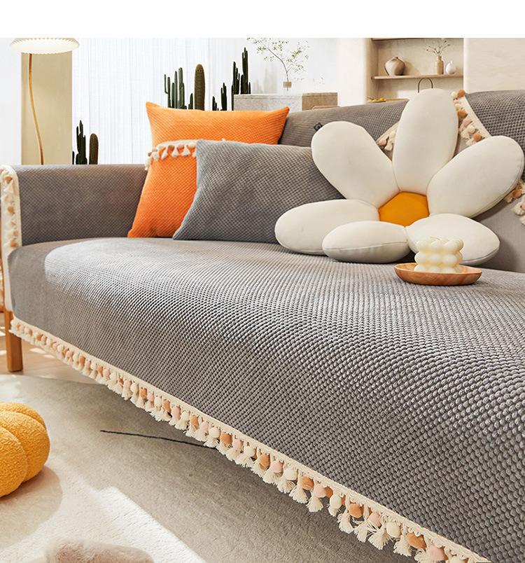 Anti Cat Scratch Sofa Mat All-season Universal Ins Style Backrest Cover Anti Slip Sofa Cover
