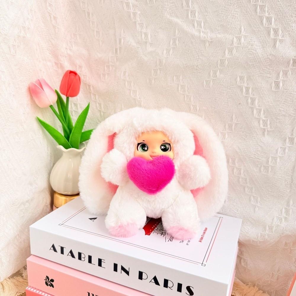Bag Hanging Rabbit Plush Keychain Big Ear Car Key Ring Cartoon Bunny Doll Pendant Backpack