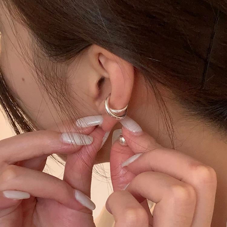 Women's Unique Double-Layer Metal Ear Cuff: Versatile No-Piercing Earring