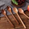 2pcs Wood Spoon - Long-Handled 23.5cm/9.25" Rustic Spoon Suitable, Camping, Baking - Multipurpose Ladle, Stirring, Dessert Spoon